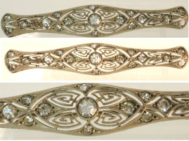 DECO vintage sterling bookpiece jewel brooch