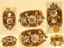 Glitzy Czech Rhinestone deco fancy band RING