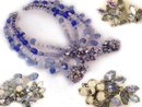 Signed baroque ROBERT GLASS necklace & ER