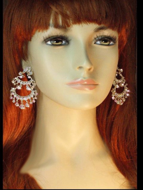 LONG GLITZY DIVA Gypsy chandelier earrings