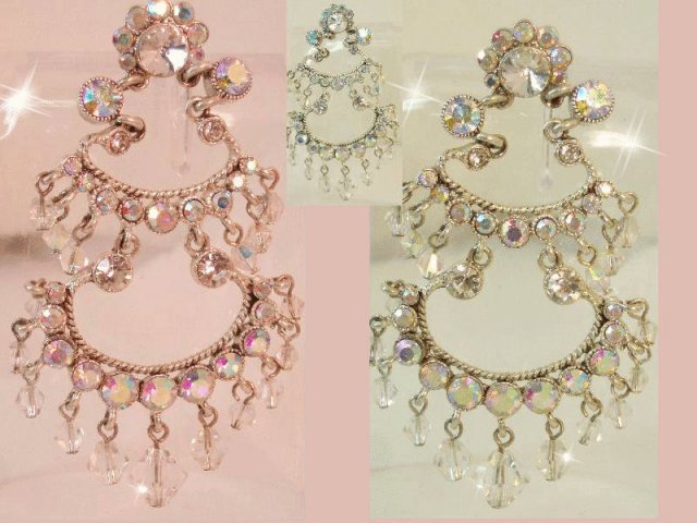 LONG GLITZY DIVA Gypsy chandelier earrings