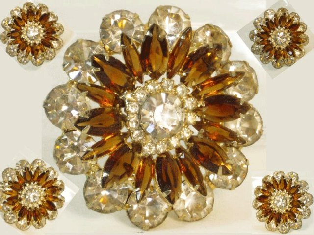 Vintage huge layered UNSIGNED beauty Brooch