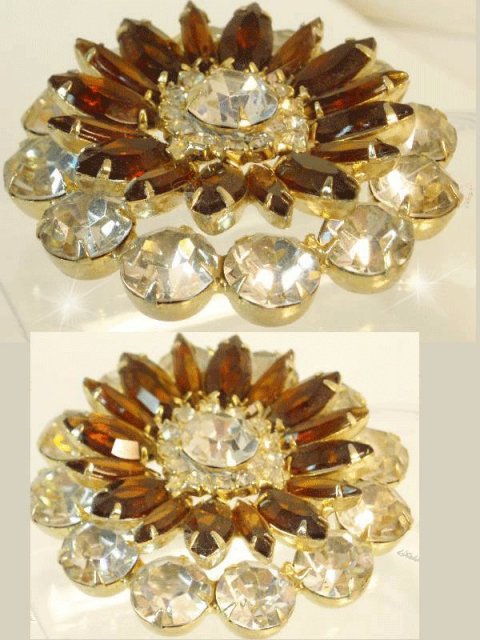Vintage huge layered UNSIGNED beauty Brooch