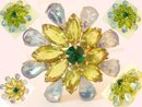Vintage Juliana UNUSUAL Tear drop glass brooch