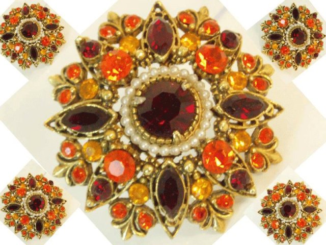 Vintage Signed Florenza extravagant Brooch