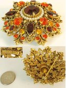 Vintage Signed Florenza extravagant Brooch