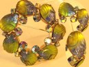 Vintage Glowing HUE FRUIT salad AB Foil Brooch