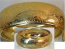 VERY WIDE fancy etched vintage deco Bracelet