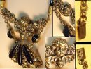 Vintage Cherub Mourning Fancy necklace & RING