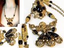 Vintage Cherub Mourning Fancy necklace & RING