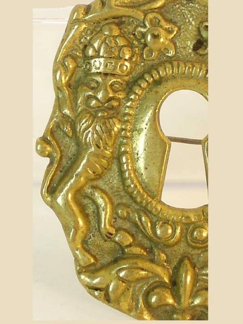 Full Hallmarks SIgned M Rieg renaissance brooch