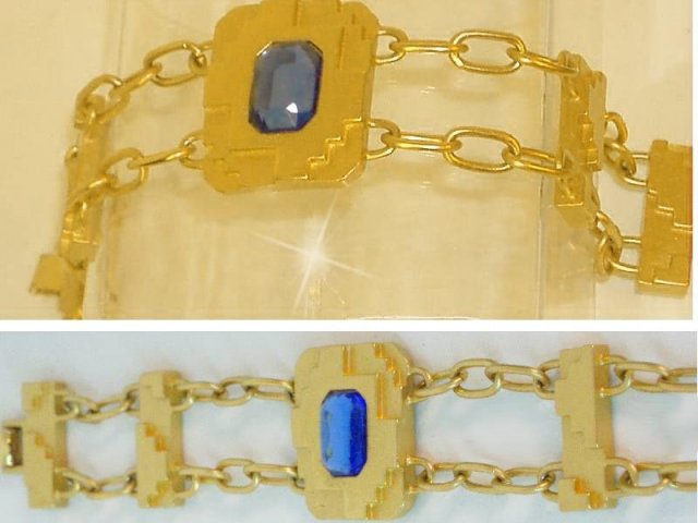 Signed Deco style Rhinestone Glam BRacelet