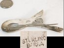 Huge heavy Sterling Barra DEco Style Brooch