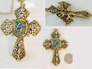 Medieval Gothic Dragons EGG GLass Cross