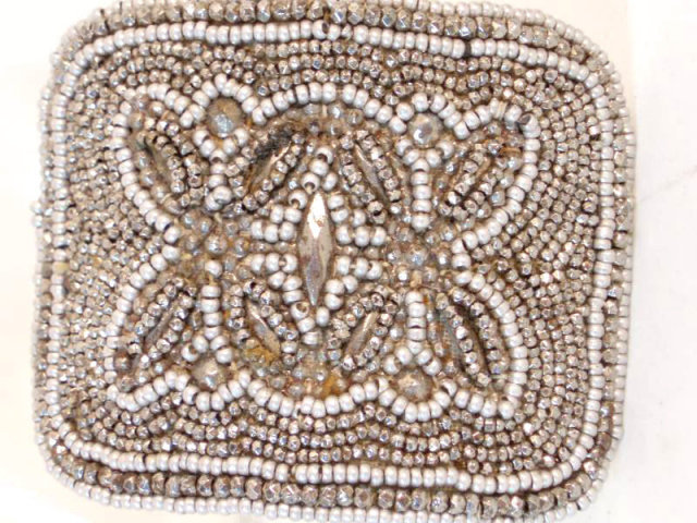 Antique FRENCH Steel cut microbead BUCKLES