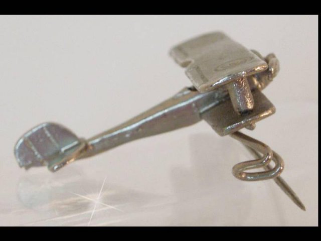 WW11 propeller biplane brooch