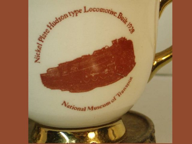 1928 Vintage Nickel plate locomotive demitasse