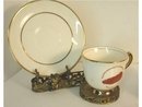 1928 Vintage Nickel plate locomotive demitasse