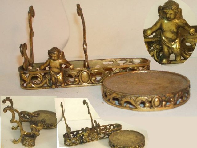 Antique Cherub Cup Saucer stand Gorgeous