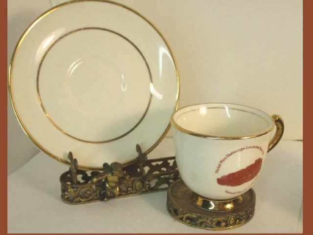 Antique Cherub Cup Saucer stand Gorgeous