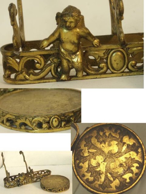 Antique Cherub Cup Saucer stand Gorgeous