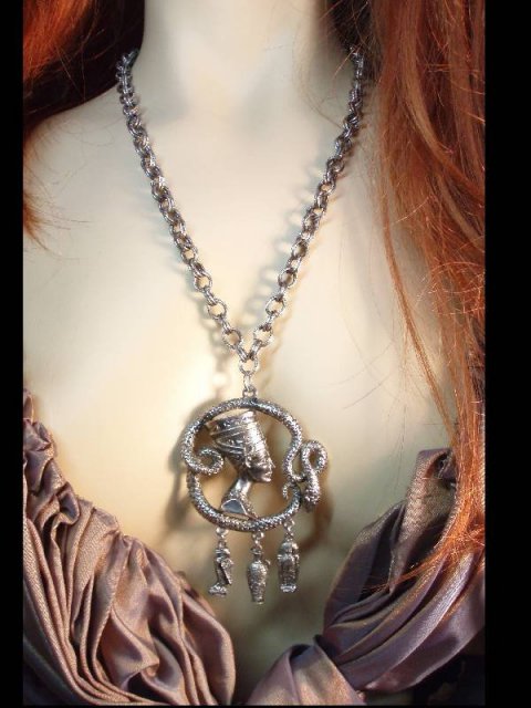 Exotic Egyptian SNAKE Cleopatra LARGE necklace