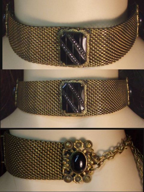 Vintage Edwardian Dog Collar Marcasite necklace
