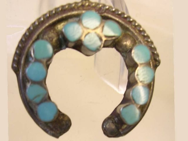 Sterling Turquoise enamel Victorian necklace
