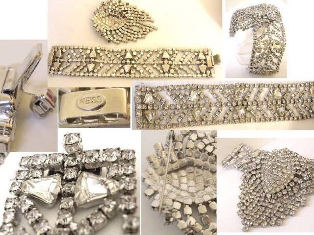 UNusual 2 PIece Weiss Vintage 7 row bracelet