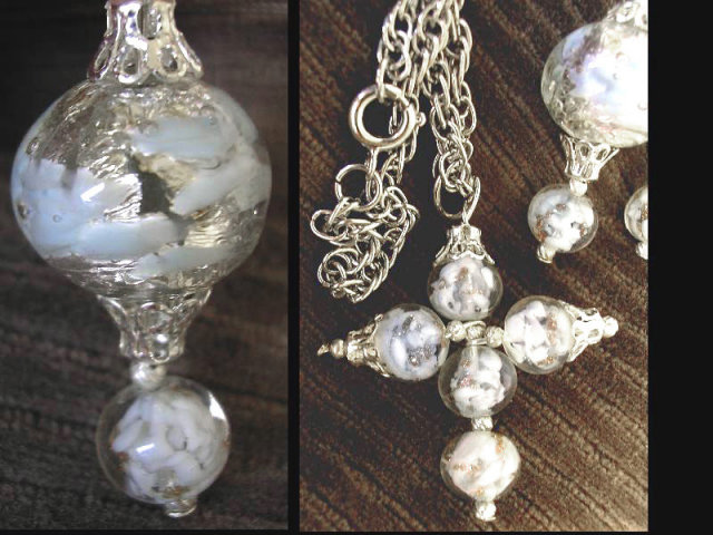 1950's Murano GLass BRacelet NEcklace set