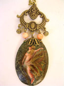 Nouveau Fairy Nymph ANgel Skin COral necklace