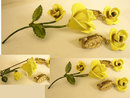 Vintage Enamel Floral Brooch & dangle earrings
