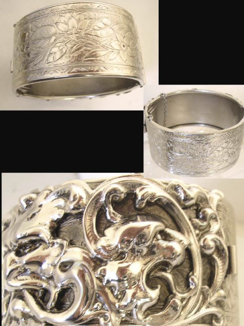 Vintage Mythology God Bacchus Lion Head hinge bracelet