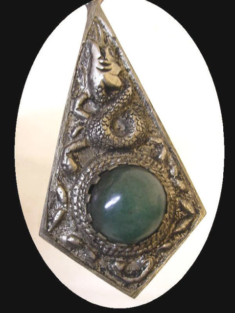 Antique snake earrings Vintage jade Chinese Chimera snake