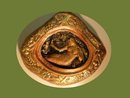 Nouveau style Miniature nude painting framed goddess necklace OOAK