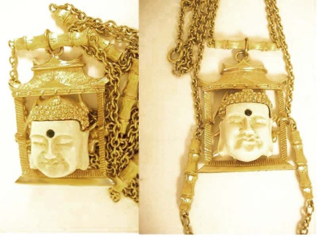 Vintage Exotic Japanese Buddha necklace