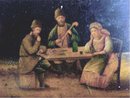 19TH C ANTIQUE HAND PAINTED Figural portrait hallmarked RUSSIAN TOBACCO BOX