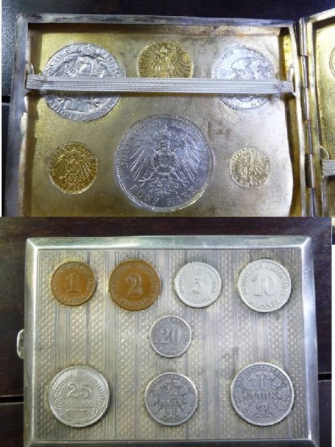 20 MARKS genuine GOLD COIN CIGARETTE CASE