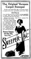 Wooden Antique 1915 Sweeper-Vac Vacuum ALL Original