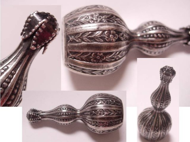 Antique Sterling Victorian hallmarked MINIATURE PERFUME BOTTLE I dream of Jeannie