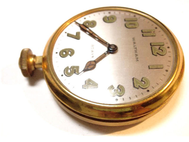 HUGE Vintage Waltham CAR clock POcket watch UNUSUAL PIECE