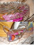 Vintage Crystal Clear Wilardy Starburst Lucite Purse