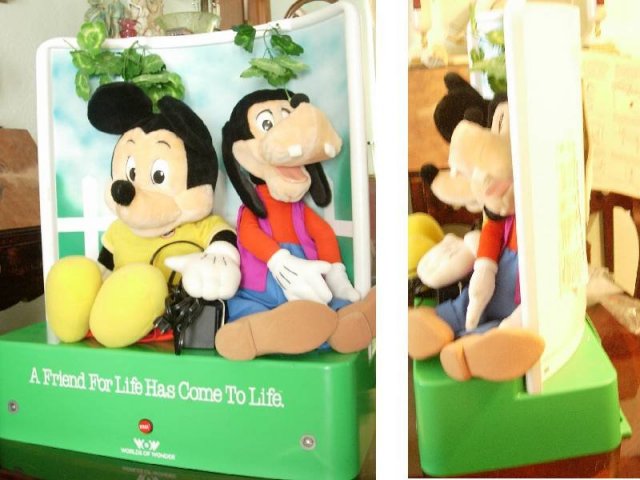 HUGE Vintage ORIGINAL Mickey MOUSE Animated STORE display and Goofy with tapes