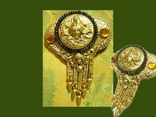 Stunning Neoclassical Jeweled Muncha French Goddess Tassel sash brooch