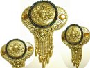 Stunning Neoclassical Jeweled Muncha French Goddess Tassel sash brooch