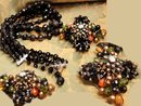 FABULOUS VIntage floating opal Cluster Maltese Cross 4 strand layered necklace HUGE pendant