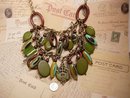 Gypsy Evil Eye chandelier HUGE BIB NEcklace with medieval gothic cross