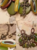 Gypsy Evil Eye chandelier HUGE BIB NEcklace with medieval gothic cross