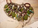 Gypsy Evil Eye chandelier HUGE BIB NEcklace with medieval gothic cross