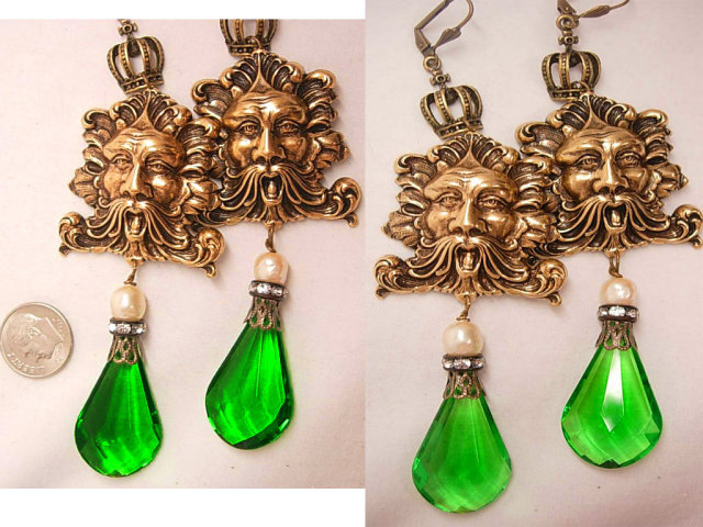 Chandelier earrings Bacchus gothic Mystical prism drop shoulder duster